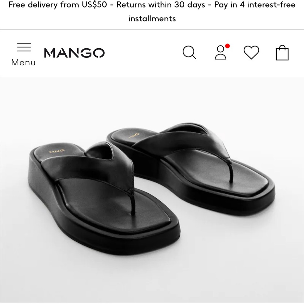 Mango platform strap sandals